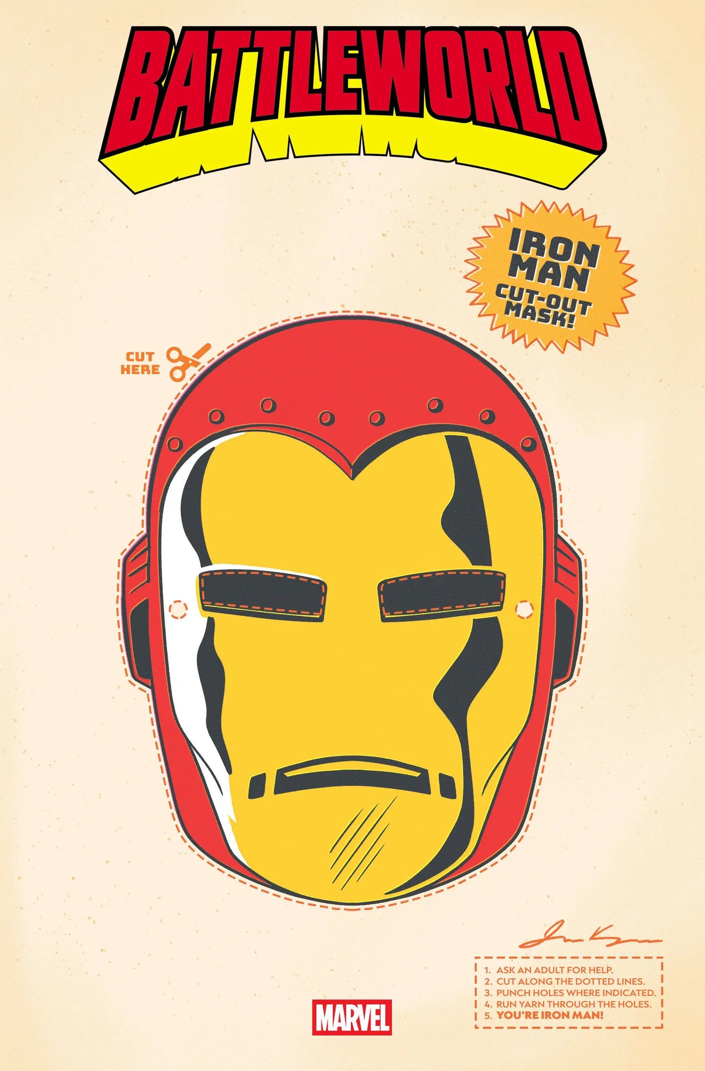 BATTLEWORLD #1 RETRO HALLOWEEN MASK VARIANT Marvel