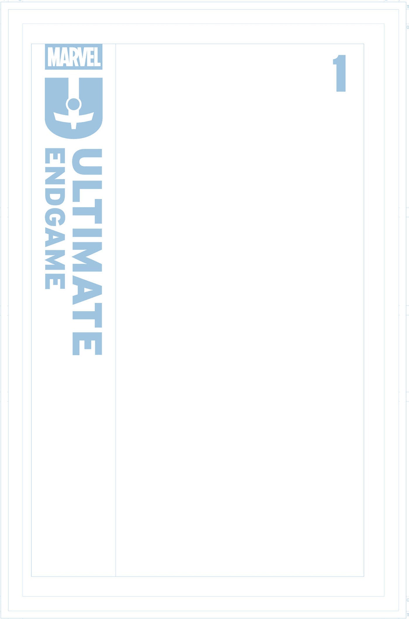 ULTIMATE ENDGAME #1 BLUE LINE BLANK VARIANT Marvel