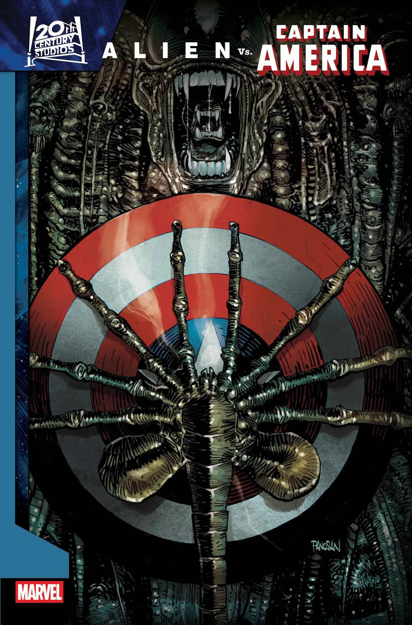 ALIEN VS. CAPTAIN AMERICA #1 DAN PANOSIAN FOIL VARIANT Marvel
