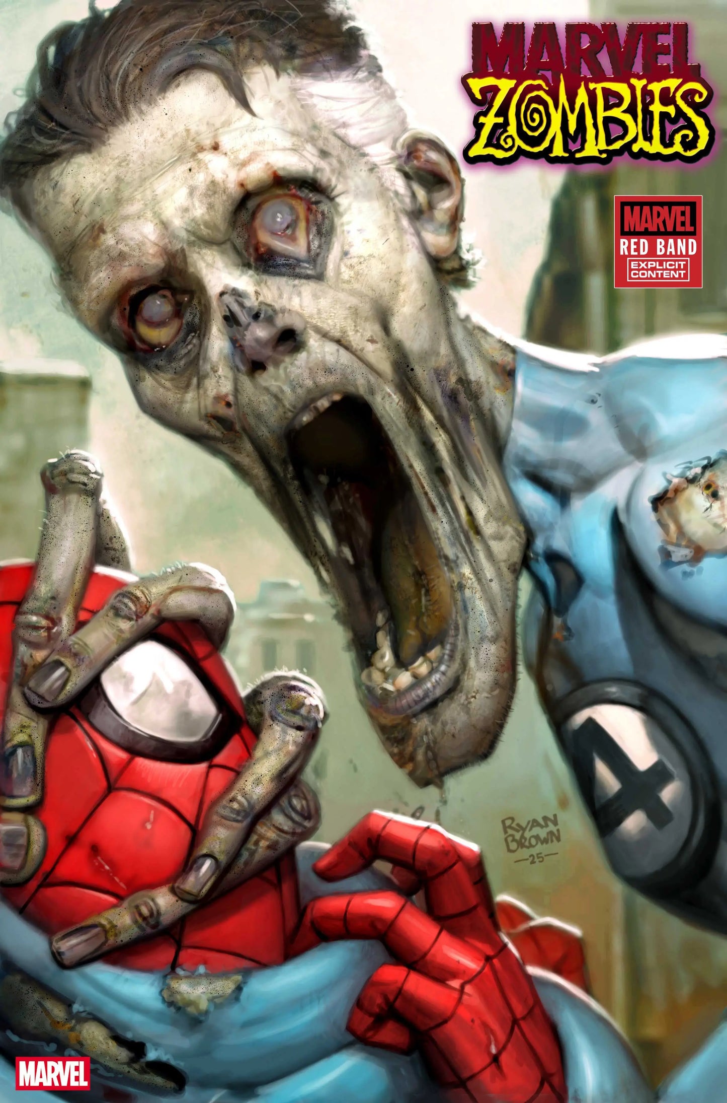 MARVEL ZOMBIES: RED BAND #1 RYAN BROWN INCENTIVE VARIANT [POLYBAGGED] 1:25 Marvel