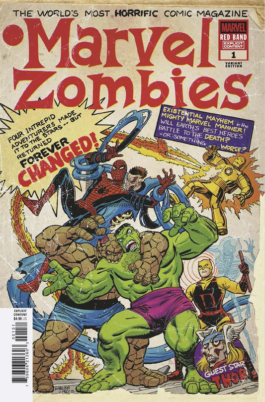MARVEL ZOMBIES: RED BAND #1 SCOTT KOBLISH RETRO ZOMBIE VARIANT [POLYBAGGED] Marvel