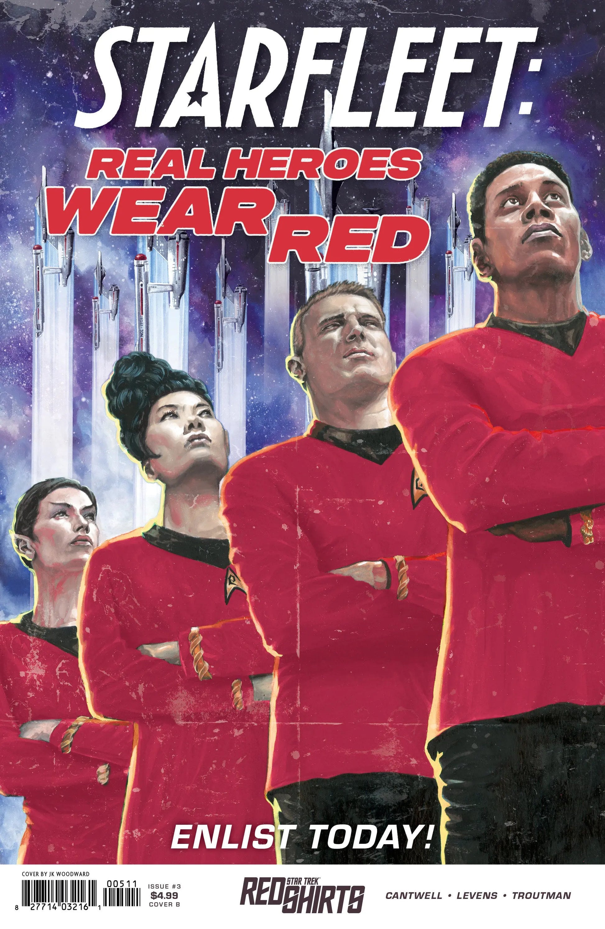 Star Trek: Red Shirts #3 Variant B (Woodward Federation Recruitment) IDW Publishing