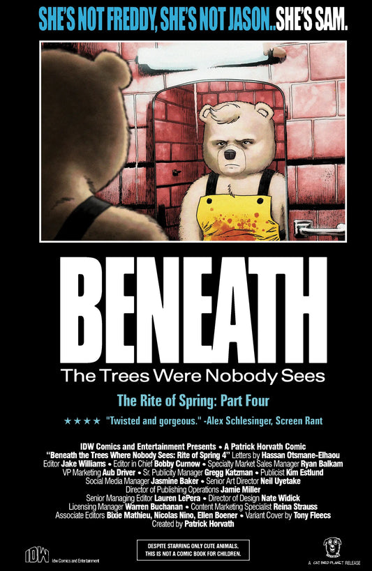 Beneath the Trees Where Nobody Sees: Rite of Spring #4 Variant B (Fleecs Movie Homage Cover) IDW Publishing