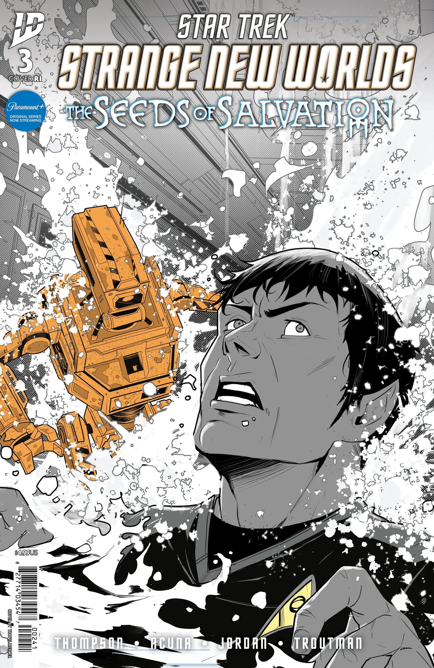 Star Trek: Strange New Worlds--The Seeds of Salvation #3 Variant RI (10) (Mercer B&W) IDW Publishing