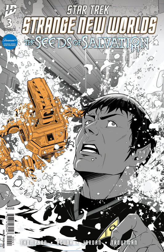 Star Trek: Strange New Worlds--The Seeds of Salvation #3 Variant RI (10) (Mercer B&W) IDW Publishing