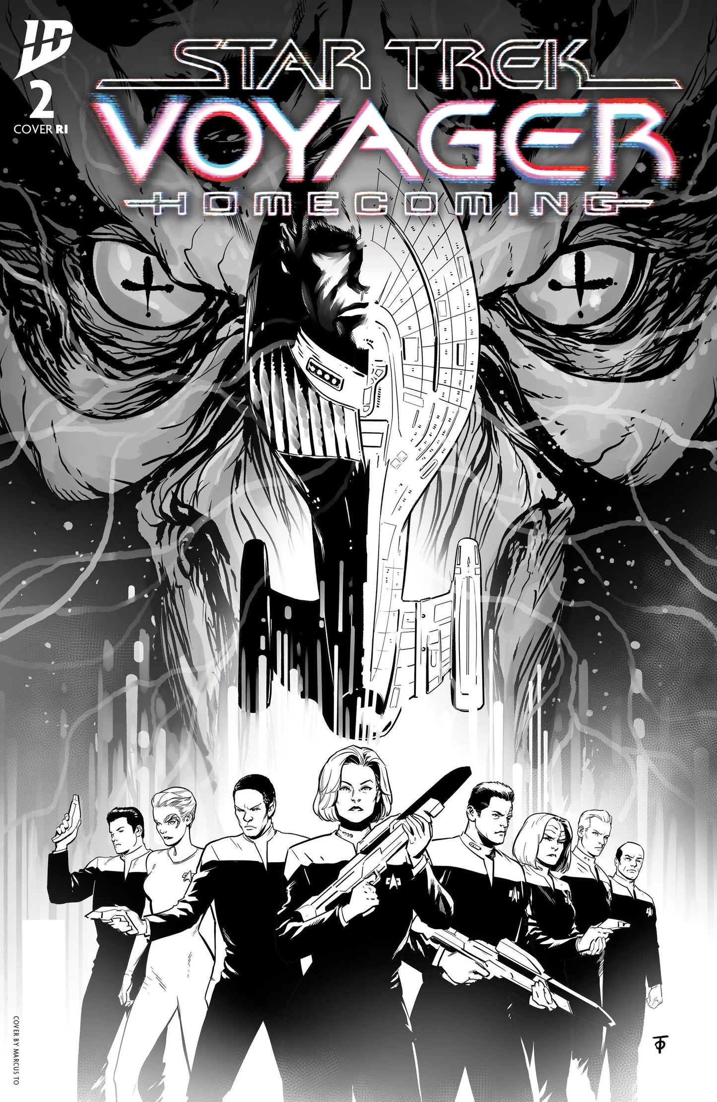 Star Trek: Voyager--Homecoming #2 Variant INCENTIVE (10) (To B&W) 1:10 IDW Publishing