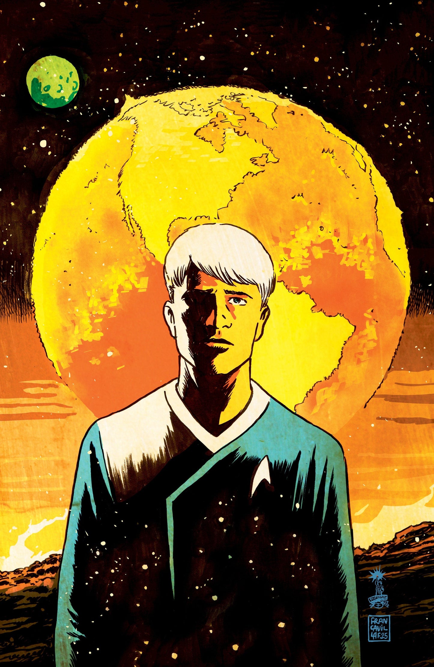 Star Trek: The Last Starship #4 Variant RI (15) (Francavilla Full Art) 1:15 IDW Publishing