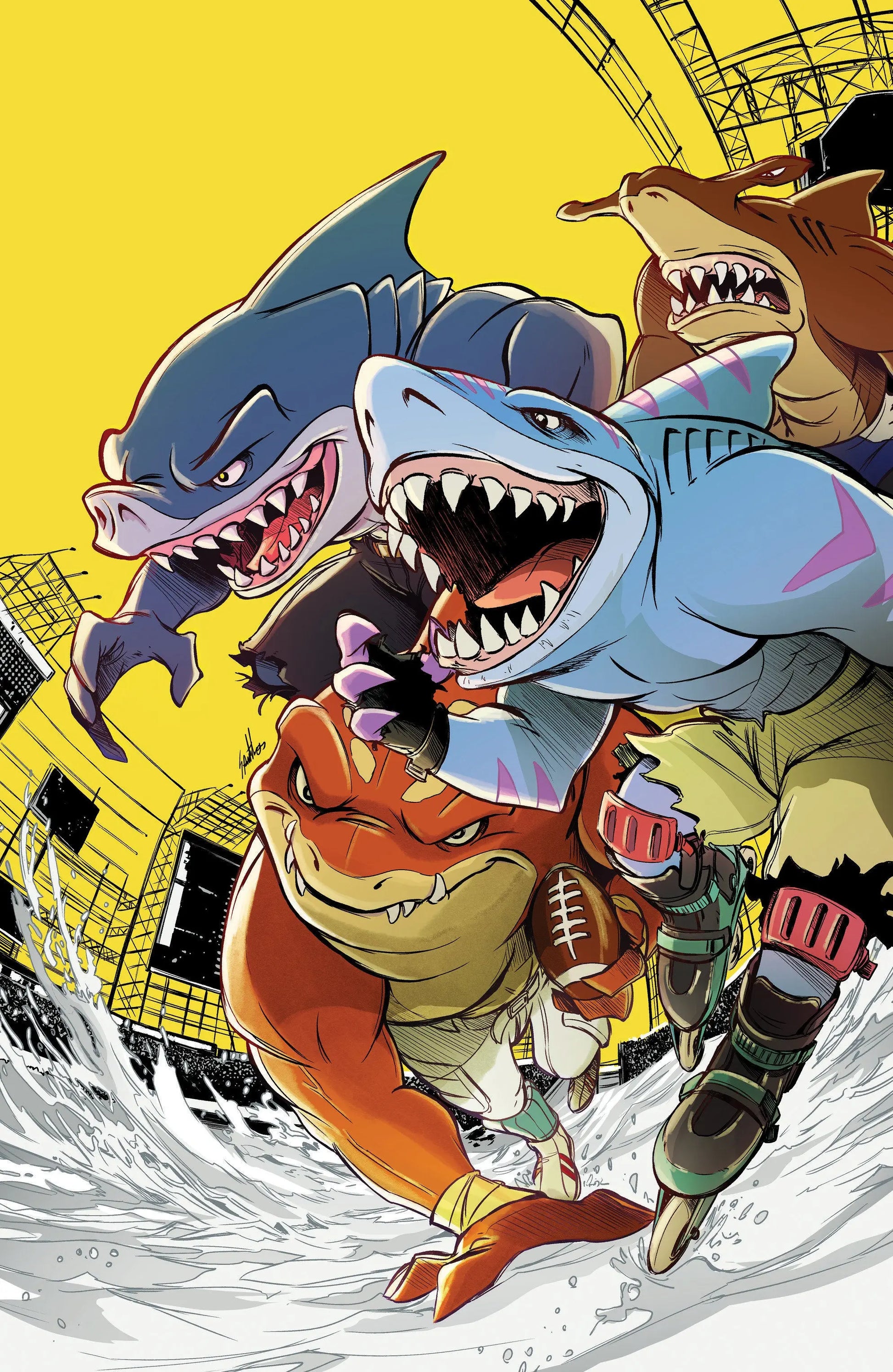 Street Sharks #3 Variant RI (25) (Santtos Full Art) IDW Publishing