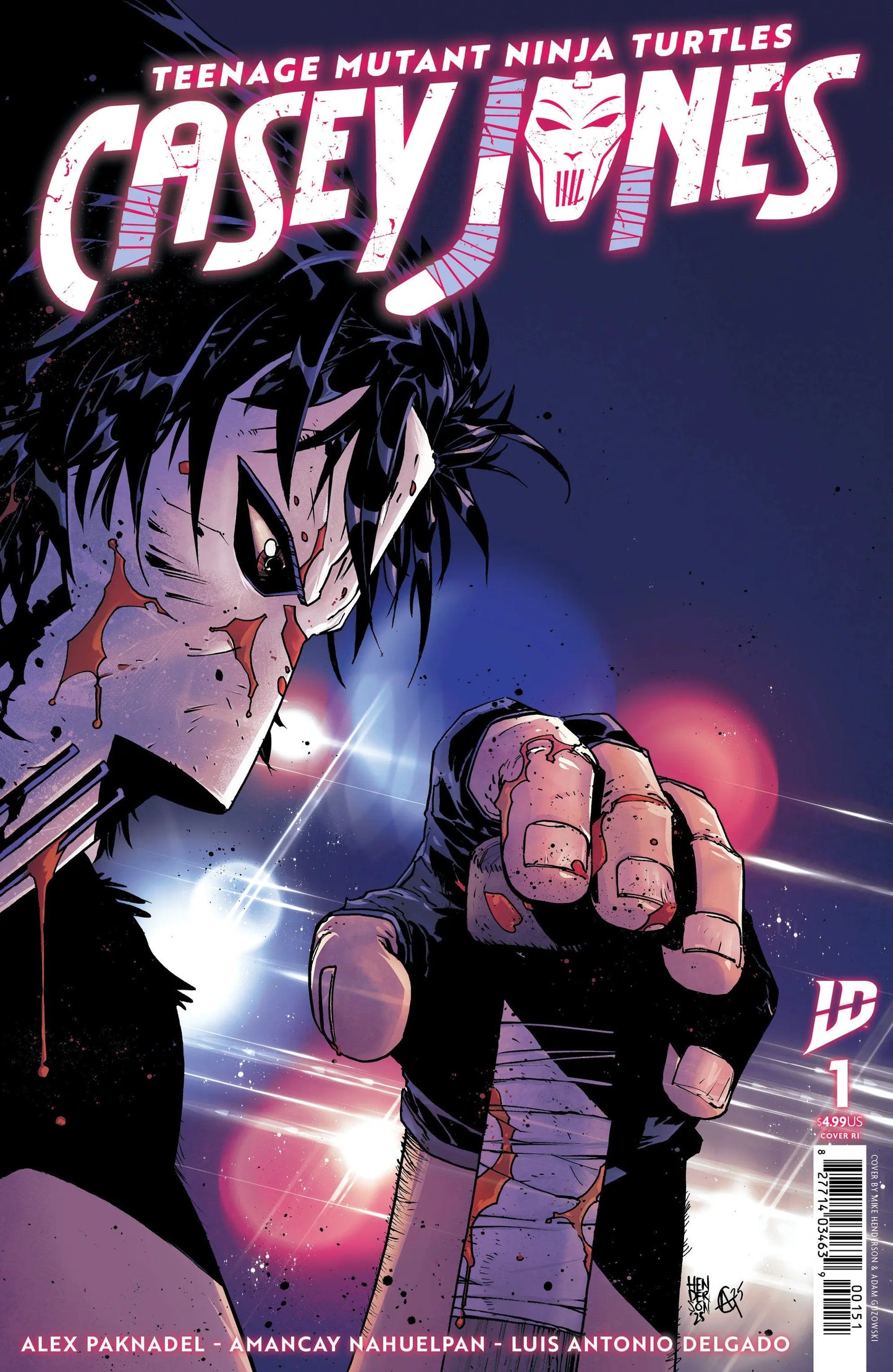 Teenage Mutant Ninja Turtles: Casey Jones #1 Variant RI (50) (Henderson) 1:50 IDW Publishing