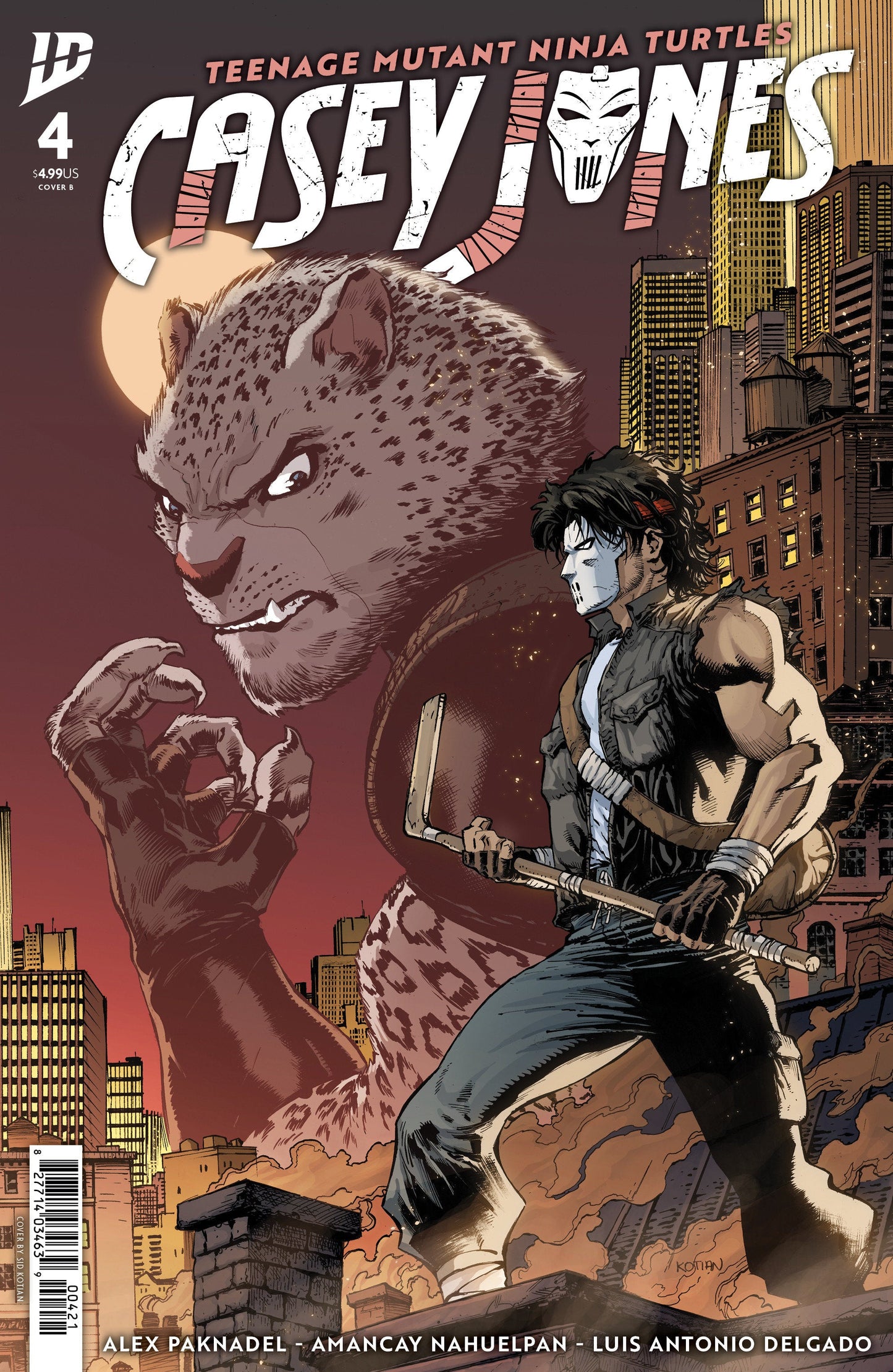 Teenage Mutant Ninja Turtles: Casey Jones #4 Variant B (Kotian) IDW Publishing