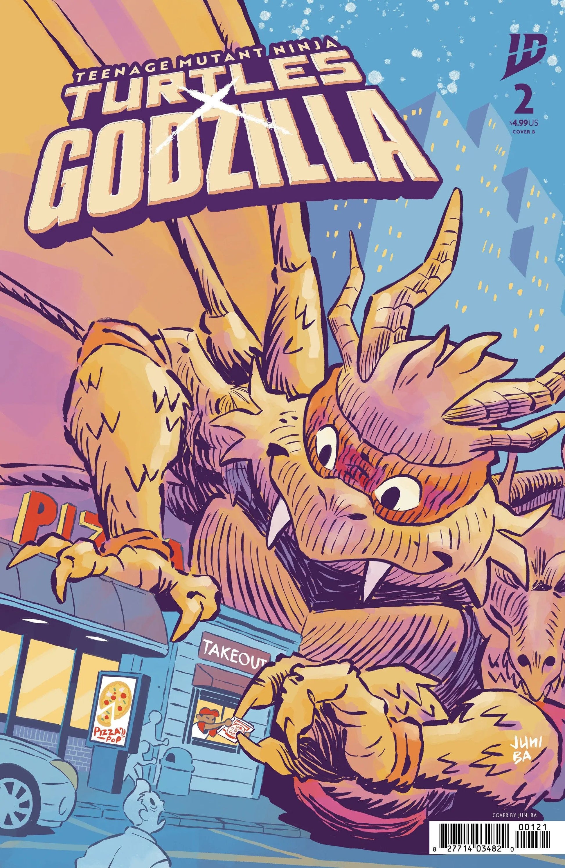 Teenage Mutant Ninja Turtles x Godzilla #2 Variant B (Ba) IDW Publishing