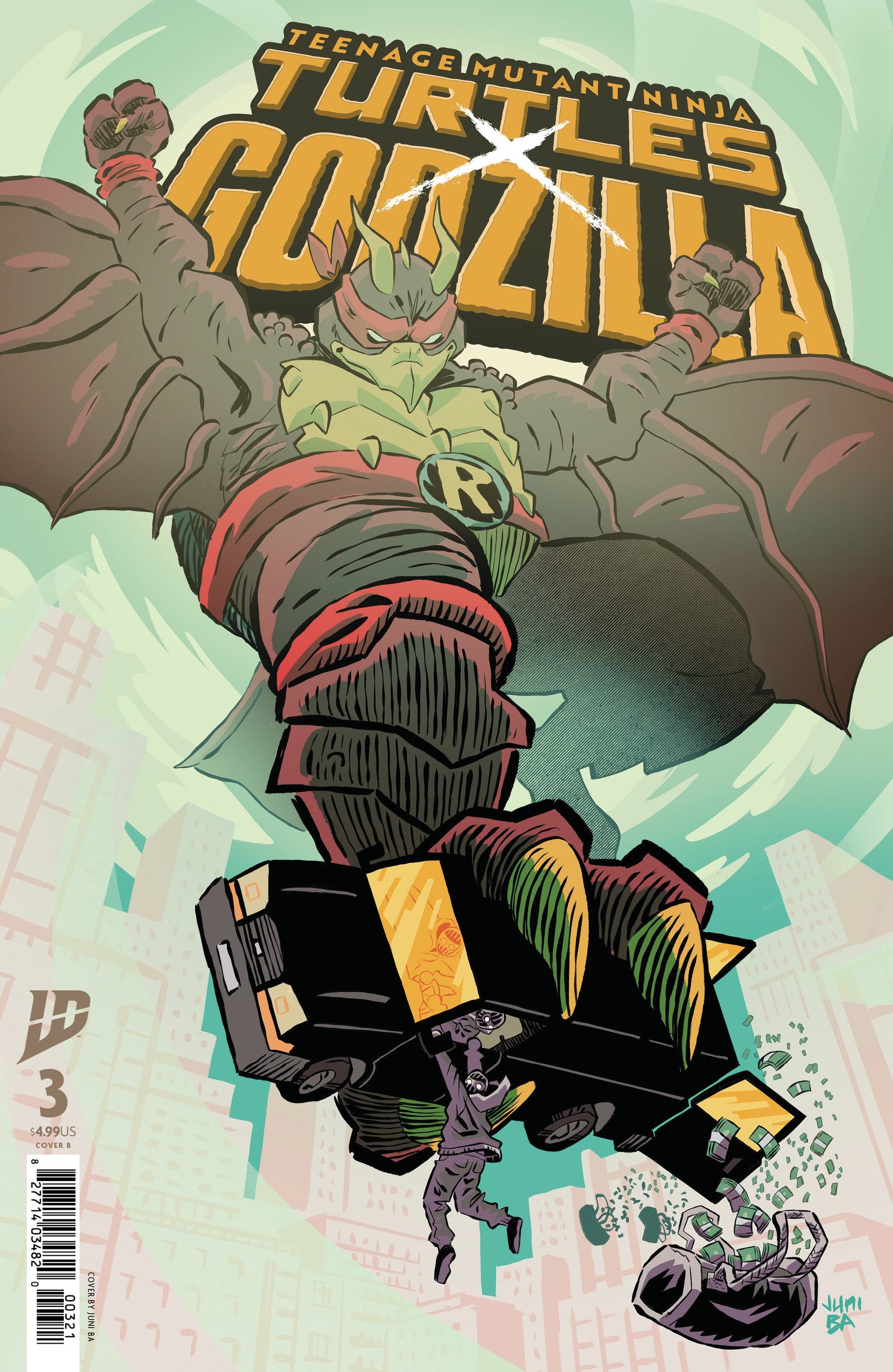 Teenage Mutant Ninja Turtles x Godzilla #3 Variant B (Ba) IDW Publishing