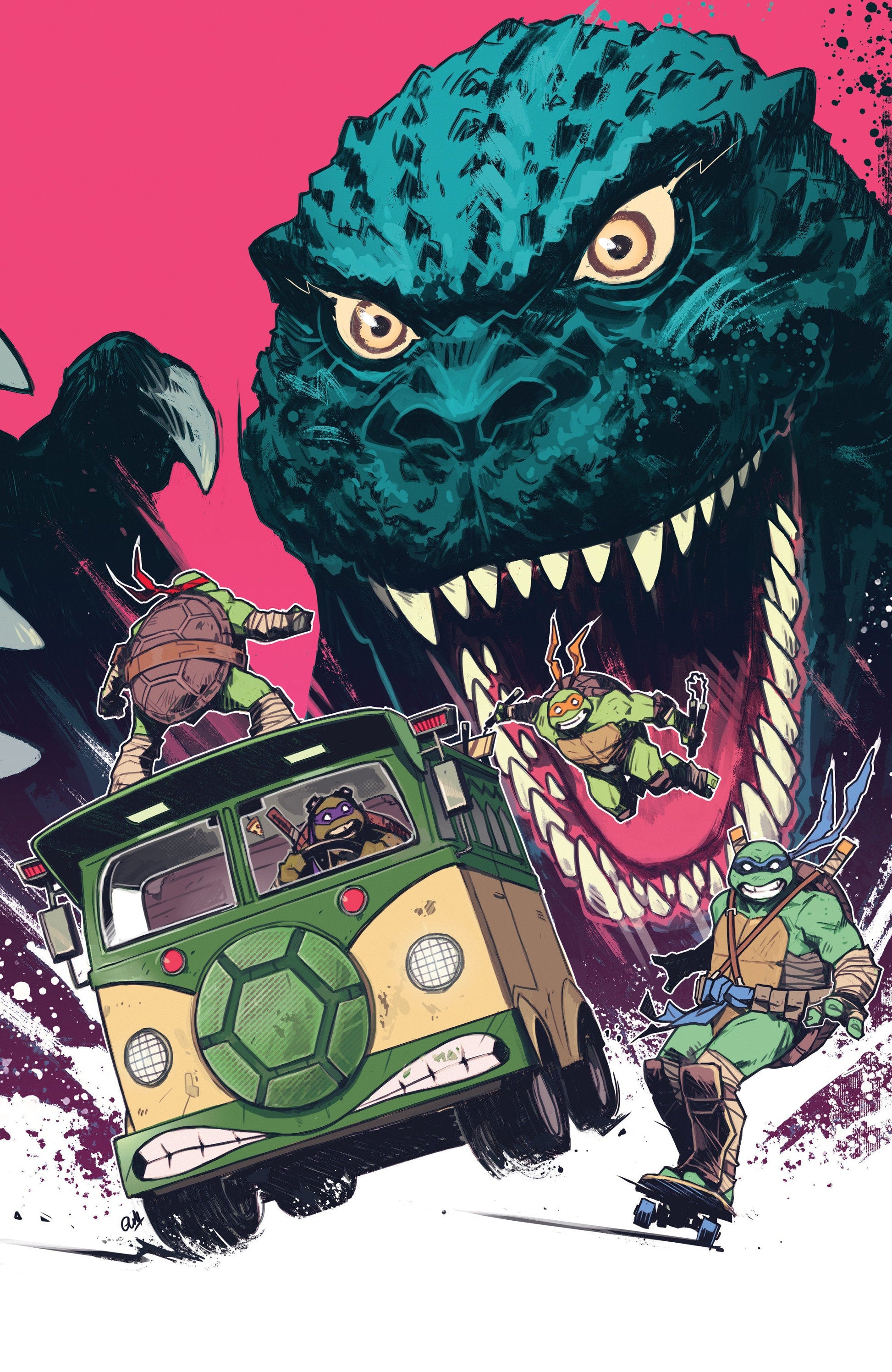 Teenage Mutant Ninja Turtles x Godzilla #3 Variant RI (25) (Wijngaard Full Art) 1:25 IDW Publishing