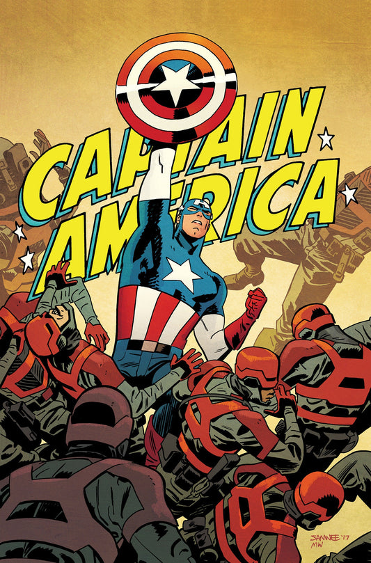 Black Widow & Captain America By Waid & Samnee Omnibus Chris Samnee Captain America Cover [DM Only] Marvel