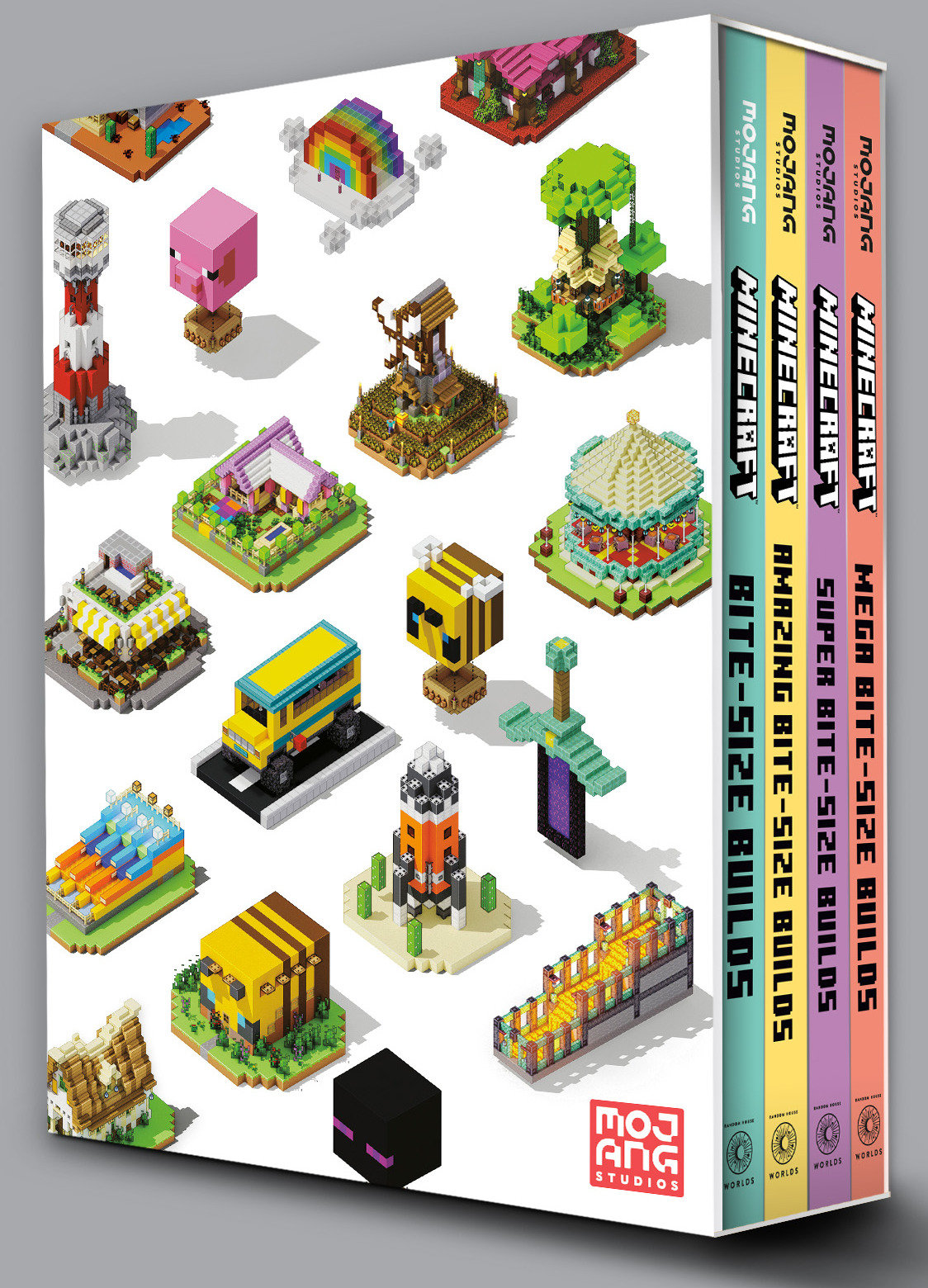 Minecraft: Bite-Size Builds Collection 4-Book Boxed Set Random House Worlds