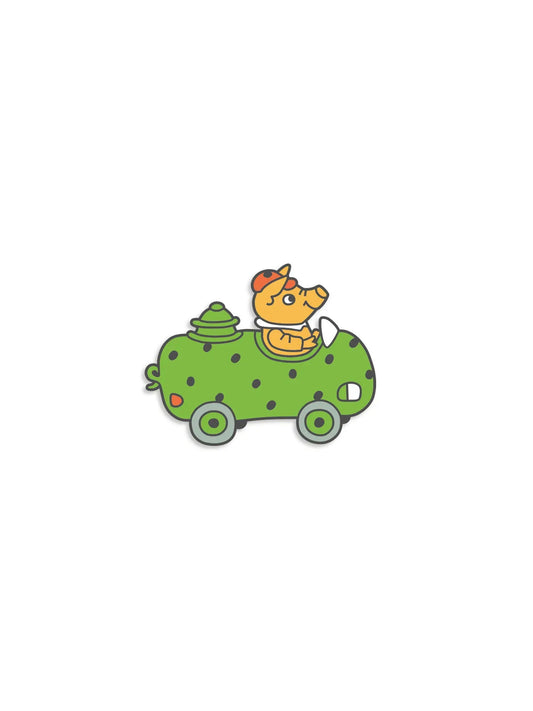 Richard Scarry: Pickle Car Enamel Pin Out of Print