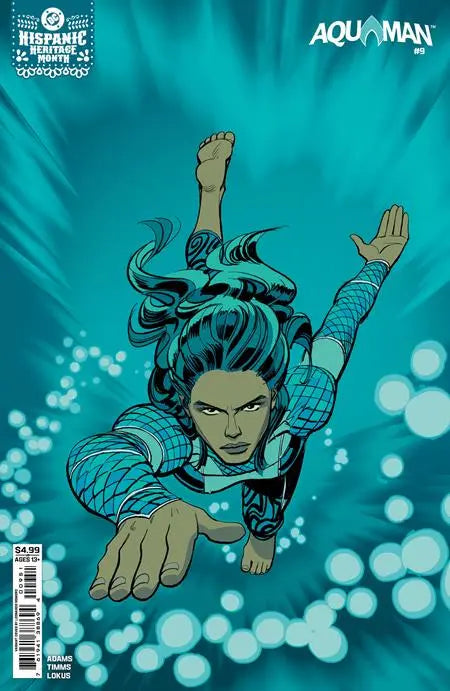 AQUAMAN #9 CVR E LEONARDO ROMERO HISPANIC HERITAGE MONTH AQUAGIRL (LORENA MARQUEZ) CARD STOCK VAR DC Comics
